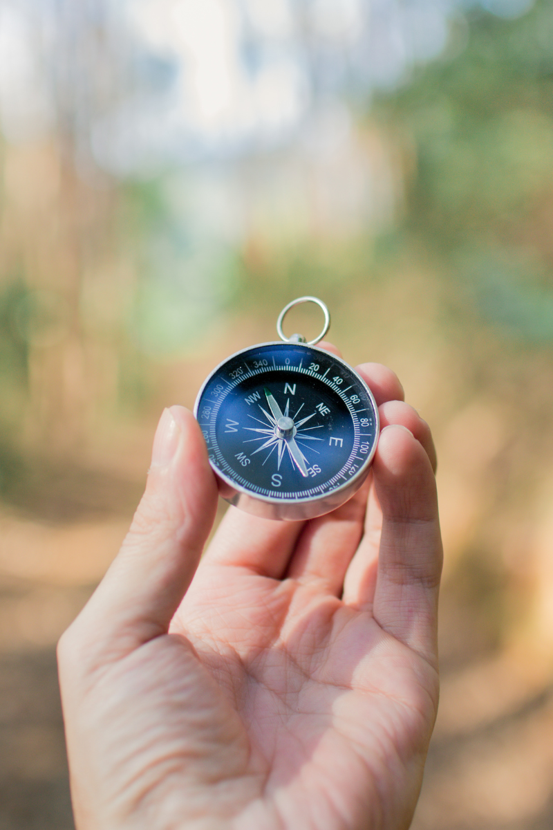 Hand holding a compass - Getting Clear On Your Core Values - PadenJames.com
